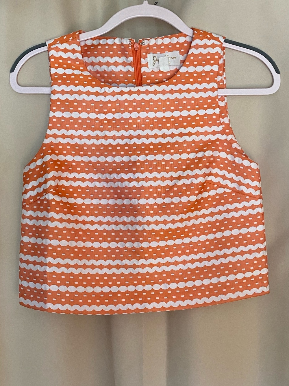 JB by Julie Brown Orange and White Striped Crop Top